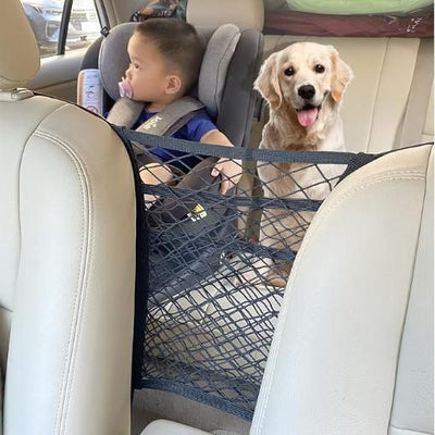 3-Layer Car Mesh Organizer & Pet Barrier – Easy Install